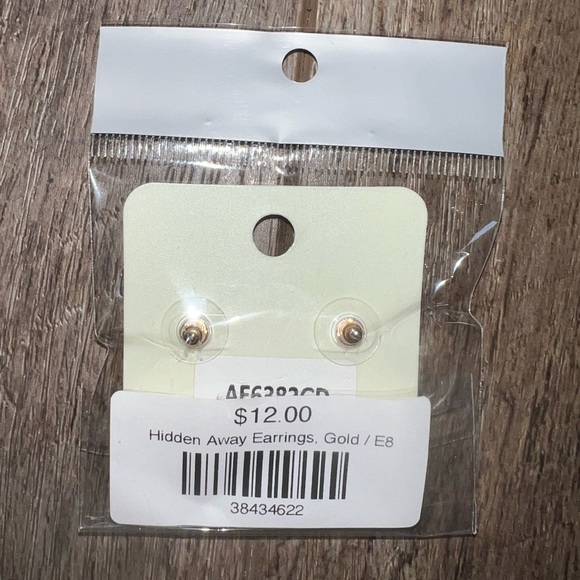 Paper clip Star Gold Earrings - Picture 2 of 3